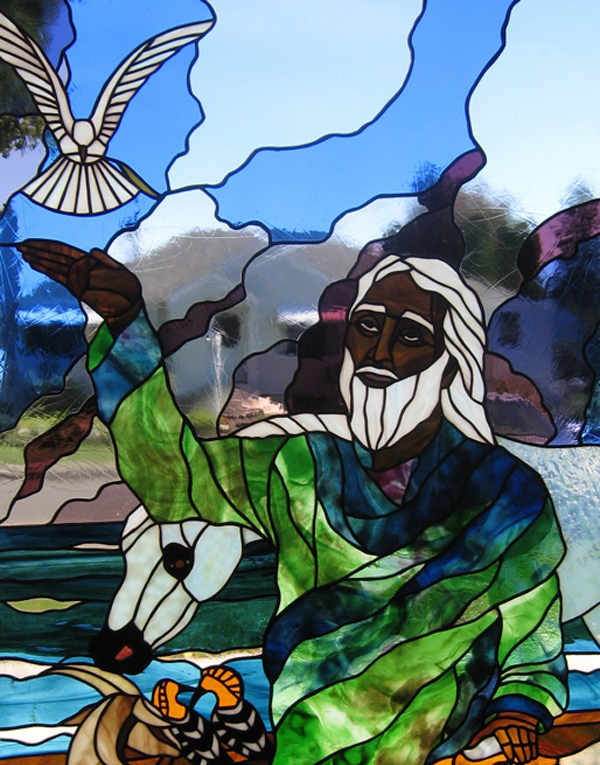 Noah letting go of a dove