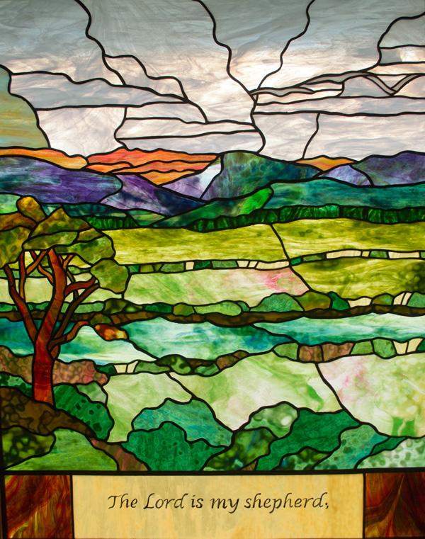 a pastoral scene, 'The Lord is my Shepherd'