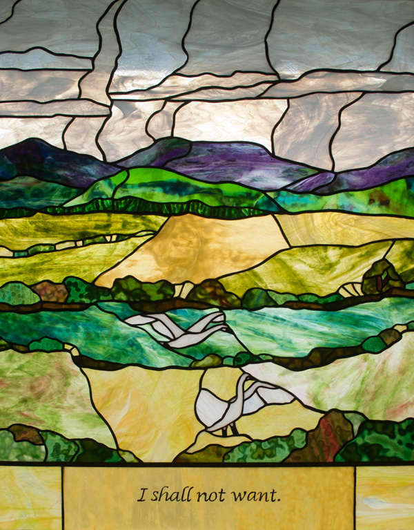 geese in a valley, 'I shall not want'