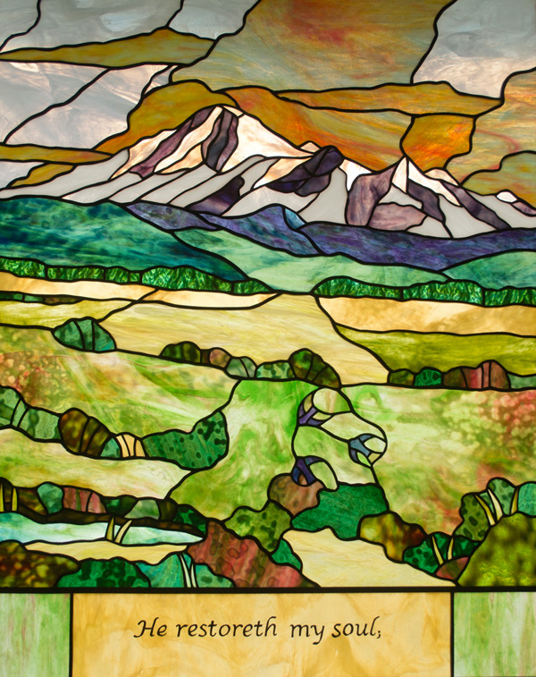 Mt. Baker at sunset, 'He restoreth my soul'