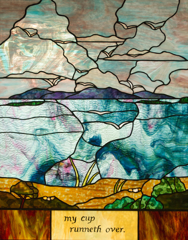 mud flats on Bellingham bay, with islands in the background, 'my cup runneth over'